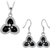 Mysmar Women's  White Gold Plated with White Crystal Jewelry Set - AR996