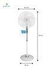Gratus PEDESTRAL FAN GRSF20121HAHC, 16 INCH STAND FAN , 5 AS BLADES , 45W, 2HRS TIMER, 1YEAR WARRANTY