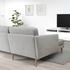 SMEDSTORP 3-seat sofa with chaise longue - Viarp/beige/brown oak