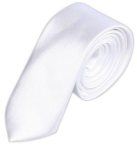 Fohting Casual Slim Plain Mens Solid Skinny Neck Party Wedding Tie Necktie WH -White