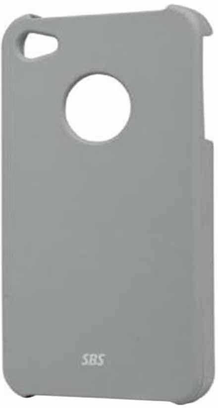 SBS LFCB40S PVC Back Cover for Apple iPhone 4 - Gray