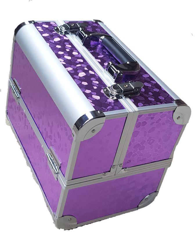 Professional Makeup Box - Purple& Silver