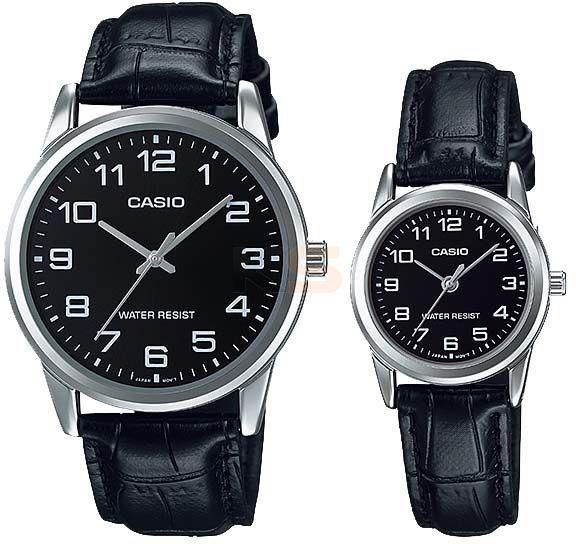 CASIO Couple Watch MTP-V001L-1B and LTP-V001L-1B