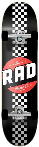 Rad Progressive Skateboard Checker Stripe - Black/White (8-Inch)