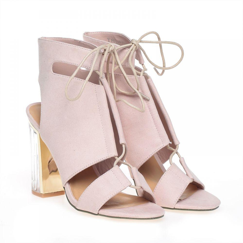 TRUFFLE Pink Heel Sandal For Women