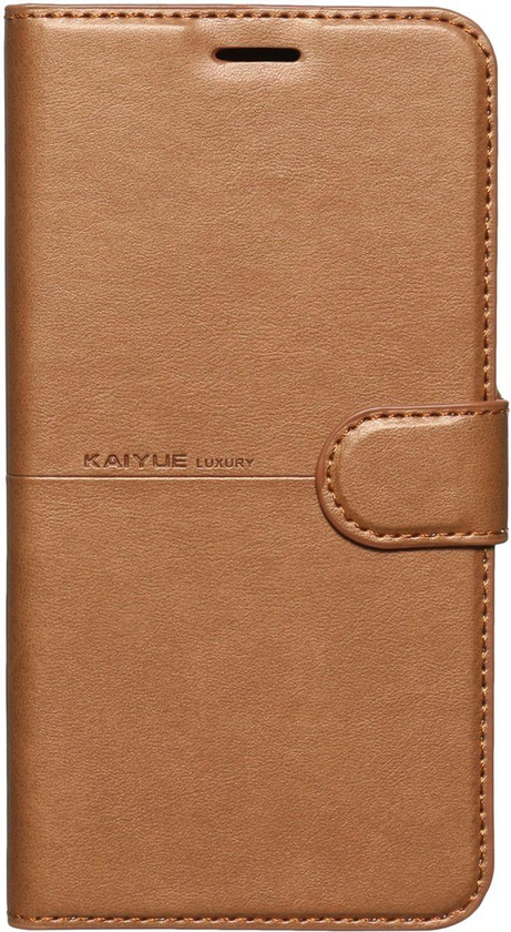 Kaiyue Flip Cover for Samsung Galaxy Grand Prime Plus, Brown