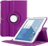 360 Degree Rotating Leather Stand Case Cover For Samsung Galaxy Tab 4 10.1 Inch SM-T530 Purple
