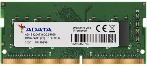 ADATA | RAM | XPG Premier 32GB Single DDR4 3200MHz CL22 PC4-25600 260-Pin SODIMM Memory RAM Single | AD4S320032G22-SGN