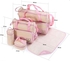 5PCS Mummy Bag multifunctional baby bag flower Yao cloth myb11-pink