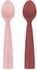 Minikoioi - Silicone Scoopers - Pinky Pink/Velvet Rose - Pack of 2- Babystore.ae