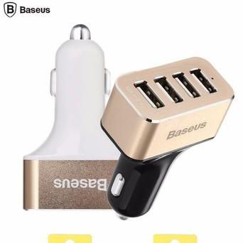 Baseus Smart Voyage Series 2.4A 4USB Port In Car Charger (2 Colors)