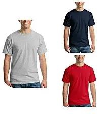 Fashion Heavy Duty Plain T Shirt-Red, Navy Blue&Grey