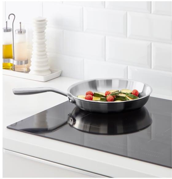SENSUELL Frying pan, stainless steel/grey, 28 cm - IKEA