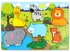 Japace Wooden Puzzle from 1 2 3 Years, Safari Jungle Animals Gripping Puzzle Wooden from 2 Years, Baby Puzzle from 1 2 3 Years, Montessori Toy Children's Gifts for Boys and Girls