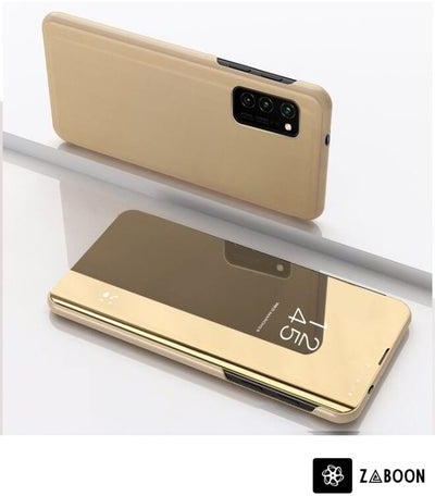Protective Case Cover For Samsung Galaxy A23 4G Plated Mirror Horizontal Flip Leather Case with Holder