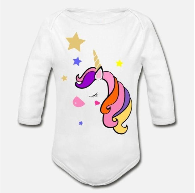 Unicorn Organic Long Sleeve Baby Bodysuit