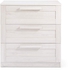 مجموعة مهد وخزانة أدراج/طاولة تغيير وخزانة ملابس أطلس وفرشة من ألياف بلون أبيض - 4 قطع