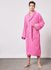 100% Cotton Terry Bathrobe For Both Men and Women, Extremely Absorbent, Everyday Use 400 GSM With Shawl Collar and Pockets Rose Free-Size
