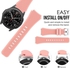 Tentech Silicone Sport Watch Band 20mm Compatible With Samsung Gear Sport/Samsung Watch 4/5/5 Pro/S2 Classic/Active 2 40/44mm/Amazfit GTS 3/GTS 4/4 Mini/Bip 3/Pro/GTS 2 Mini/GTS 2e/Pip U/U Pro – Pink