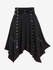 Plus Size Lettuce Grommet Double Layered Handkerchief Midi Skirt - L | Us 12