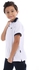 Polo Neck Short Sleeves T-Shirt - White