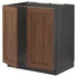 METOD خزانة قاعدة للحوض + بابين, أسود Enköping/بني شكل خشب الجوز, ‎80x60 سم‏ - IKEA