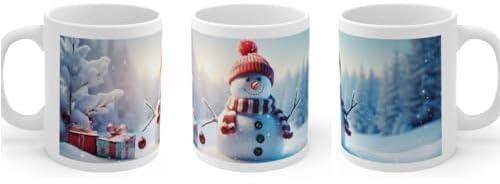 Christmas Snowman Mug Wrap مج مطبوع للكريسماس