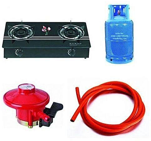 Generic 12.5kg Gas Cylinder, Glas Top Gas Cooker And Accessories