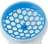 Sk زجاجة شيكر لمسحوق البروتين بمقبض وكرة الخفق ووحدة تخزين قابلة للفتح والقفل 700 مل، أزرق
