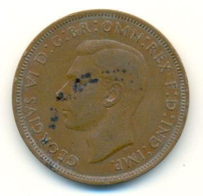 one penny king george VI 1938