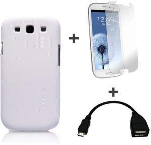 Nillkin Super Shield Case for Samsung Galaxy S3 with Screen Protector - White