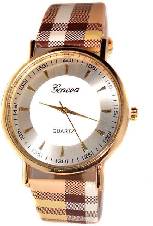 Geneva fashion Leather Watch - Brown