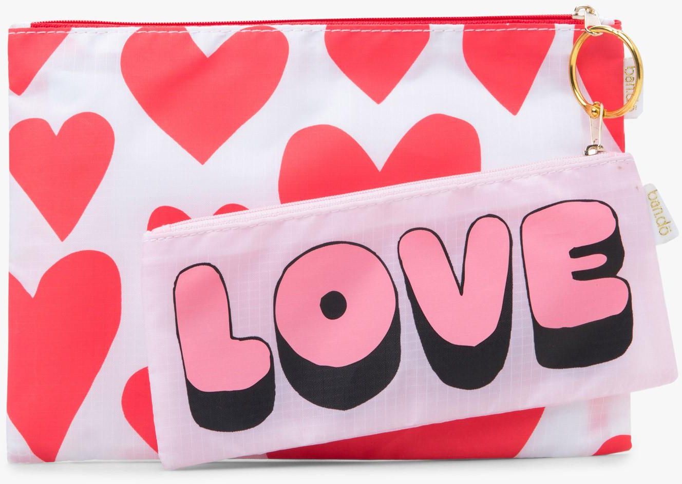 Extreme Super Cute Hearts Love Carryall Duo Clutch