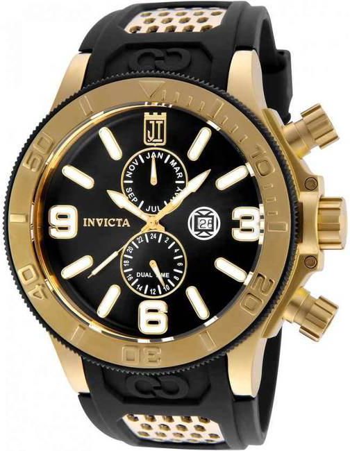 Invicta 25187 Men's  Jason Taylor Quartz Multifunction Black Dial XL Watch