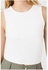 FOREVER21 Women Cotton-Blend Tank Top XL White