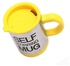 Stainless Steel Self Stirring Coffee Mug Yellow/Silver/Black