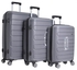 Parajohn Pjtr3149 Bricks 3 Pcs Trolley Luggage Set, Grey