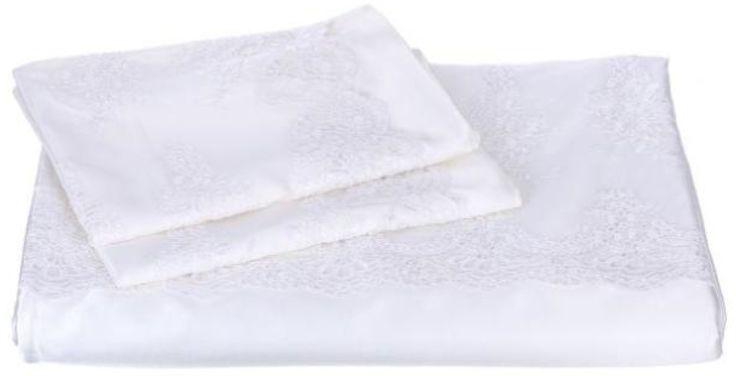 3-Piece Bed Sheet And Pillow Cover Set Off White Standard