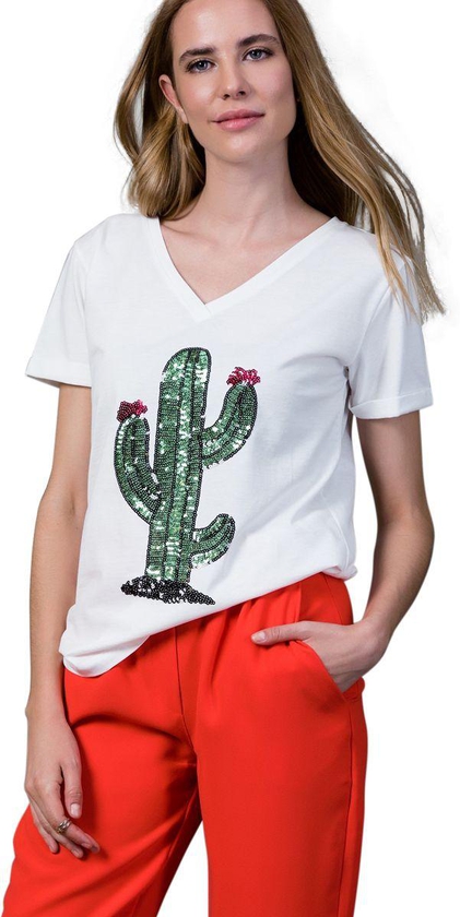 Milla by Trendyol MLWSS16KM3938 Casual T-Shirt for Women - 38 EU, White