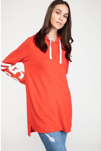 Defacto Woman Regular Fit Knitted Long Sleeve Knitted Tunic - Red