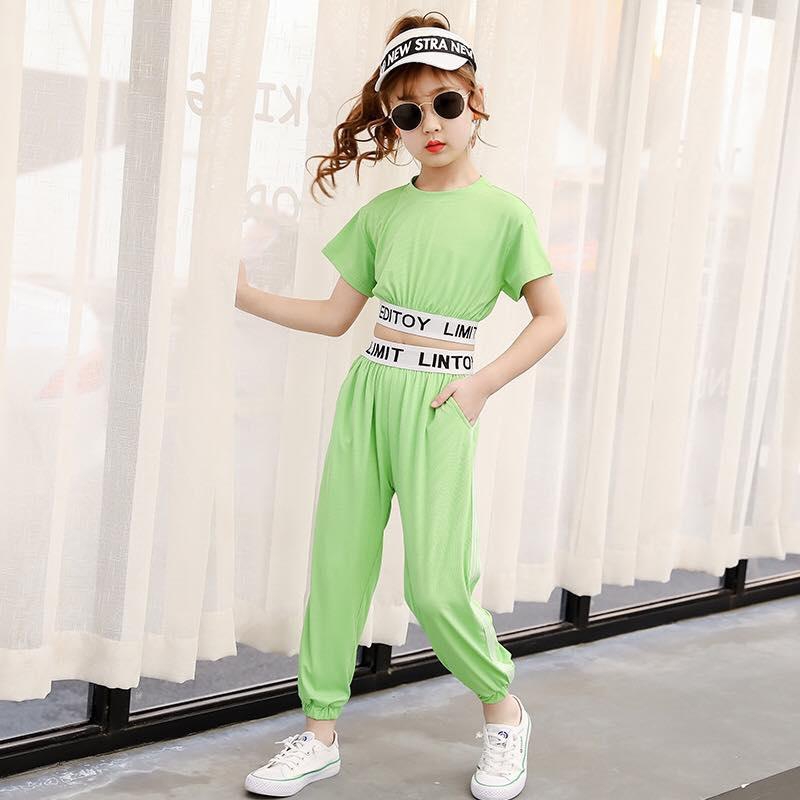 Koolkidzstore Girls Suit KPop Style Jogger Pants Set - 7 Sizes (3 Colors)