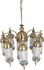 FIAMCO Islamic Design Chandelier, Gold, 80 80cm, 8 Bulbs - AB 4006