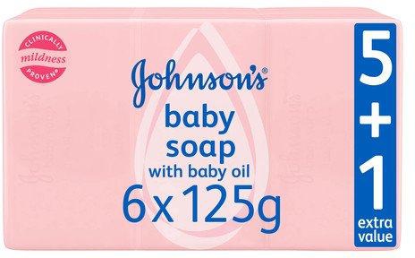Johnson�S Baby Baby Soap With Baby Oil 125G x Pack of 6