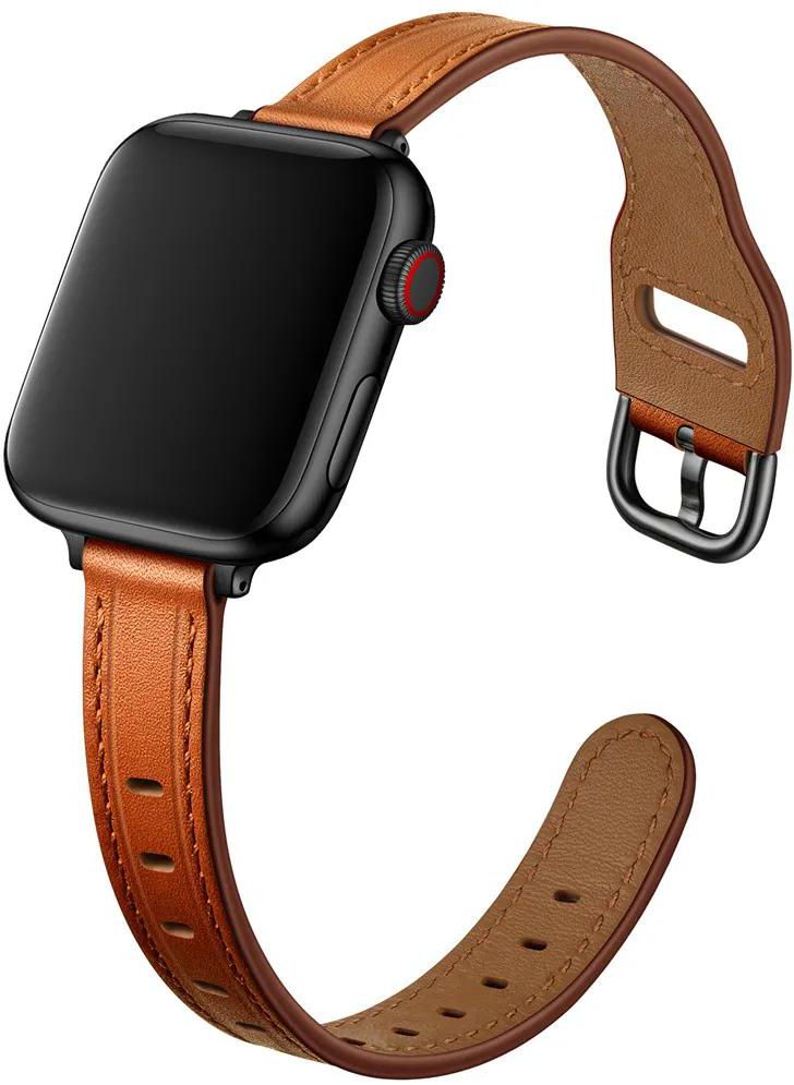 (Only Strap) Skinny Leather Color Buckle Wristband for Apple Watch Leather Strap Apple Watch Series 8 7 6 5 4 3 2 1 SE Skinny Leather Color Buckle Wristband