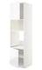 METOD خزانة عالية لفرن/ميكرويف بابين/أرفف, أبيض/Voxtorp أبيض مطفي, ‎60x60x220 سم‏ - IKEA
