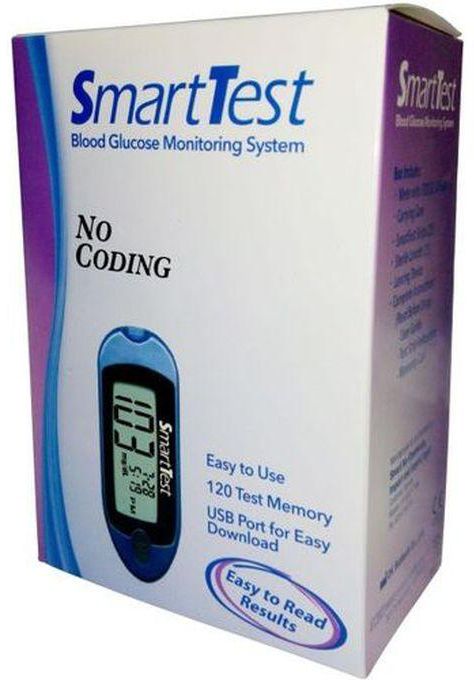 Smart Test Blood Glucose Monitoring System - Blue