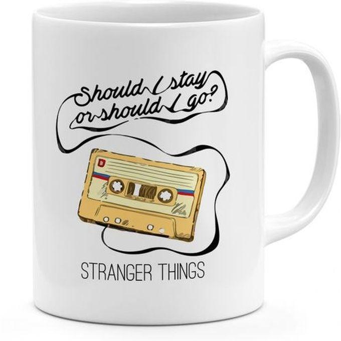 Should I Stay Quote Stranger Things 11oz Coffee Mug Cassette Stranger Things 11oz Ceramic Novelty Mug