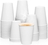 Markq [50 Cups] 12 oz. White Paper Cups - Available in 4oz, 7oz, 8oz, 16oz- Disposable Hot Chocolate, Cocoa, Water, Coffee Cups