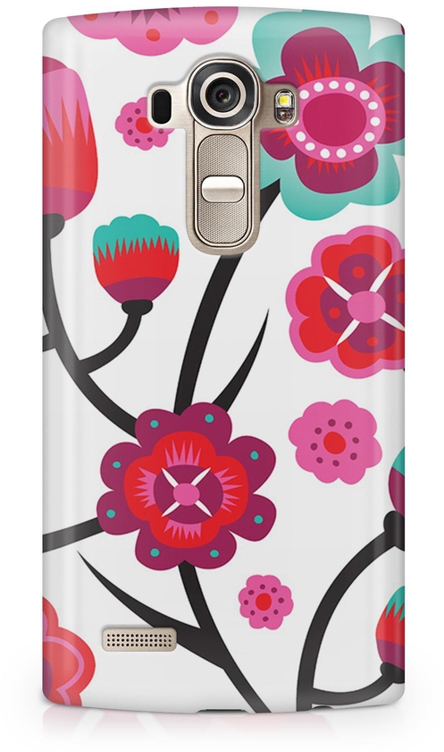 Red Straight Painted Flower Christmas Red Winter Phone Case Cover for LG G4