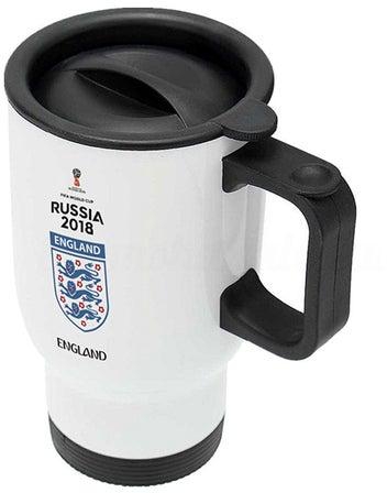 FIFA World Cup 2018 England Printed Car Mug White/Black 11ounce